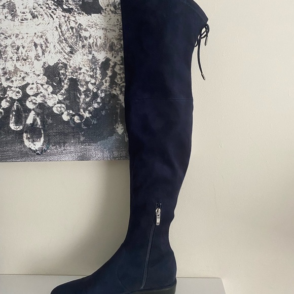 Marc Fisher Humor Blue Suede over the knee boots - Picture 9 of 14